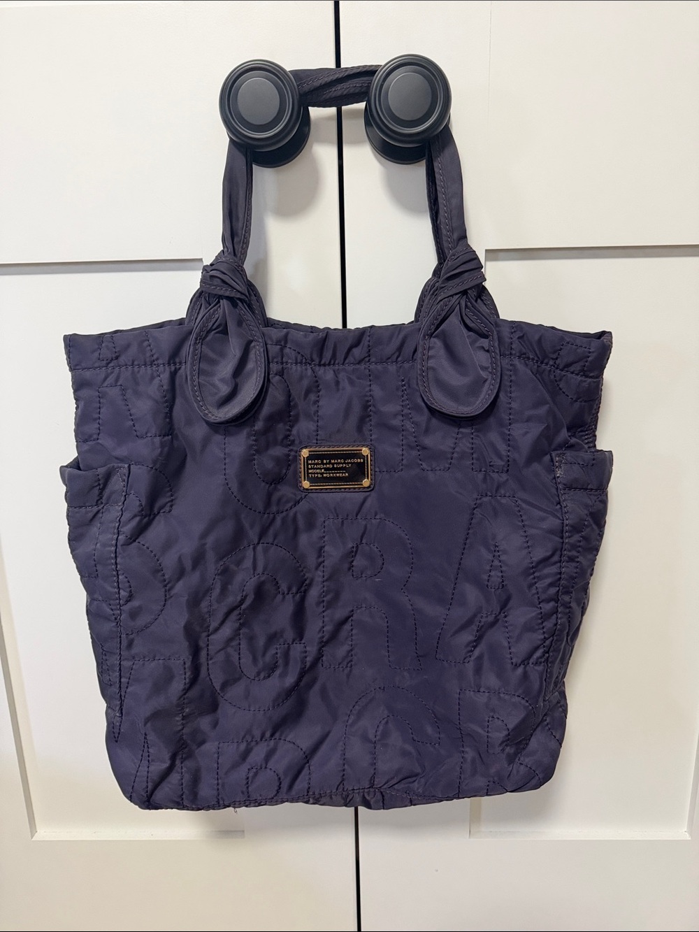 Marc by Marc Jacobs Quilted Deep Purple Tote Bag